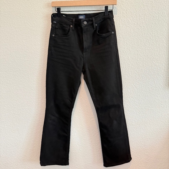 Citizens of Humanity Isola High Rise Cropped Bootcut Jeans Women's 26 Black - Picture 1 of 6